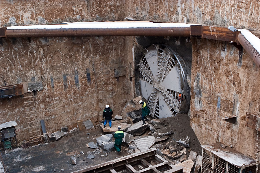 Line 3. Boring machine 'Lovat' ended tunnel in Myakinino. ©Photo A.Popov, 2009